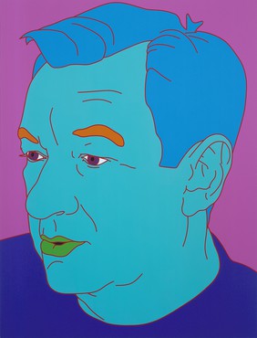 Michael Craig-Martin, Self-Portrait (Aqua), 2007 © Michael Craig-Martin