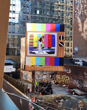 Derrick Adams, Sing It Like You Mean It, 2016, installation view, High Line, New York © Derrick Adams Studio. Photo: courtesy High Line, New York