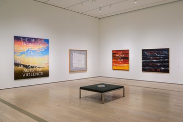 Installation view, ED RUSCHA / NOW THEN, Los Angeles County Museum of Art, April 7–October 6, 2024. Artwork © Ed Ruscha. Photo: © Museum Associates/LACMA