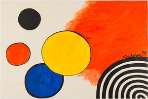 <p>Alexander Calder, <em>Occident</em>, 1975, gouache and ink on paper, 29 ½ × 43 ¾ inches (74.9 × 109.9 cm)</p>