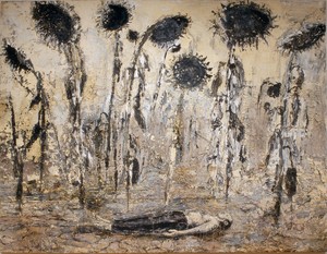 <p>Anselm Kiefer, <em>The Orders of the Night&nbsp;</em>(<em>Die Orden der Nacht</em>), 1996, emulsion, acrylic, and shellac on canvas, 140 ⅜ × 182 ⅜ inches (356 × 463 cm). Photo: © Seattle Art Museum</p>