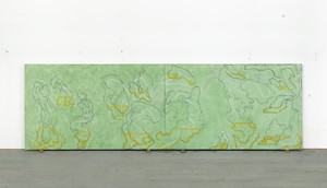 <p>Brice Marden, <em>Untitled (Hydra)</em>, 2018, oil on linen, 83 × 270 inches (210.8 × 685.8 cm) © 2018 Brice Marden/Artists Rights Society (ARS), New York</p>