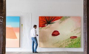 <p>Dan Colen in his studio, Brooklyn, New York, 2018</p>
