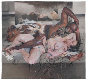<p>Jenny Saville, <em>Odalisque</em>, 2012–14, oil and charcoal on canvas, 85 ½ × 93 ⅛ inches (217 × 236.5 cm) © Jenny Saville. Photo by Mike Bruce</p>