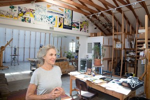 <p>Dorothy Lichtenstein in Roy Lichtenstein’s studio in Southampton, New York, 2013. Photo: Kasia Wandycz/Paris Match via Getty Images</p>