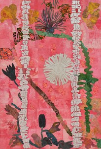 Ellen Gallagher, Fast-Fish and Loose-Fish, 2026, oil, pigment, palladium, and paper on canvas