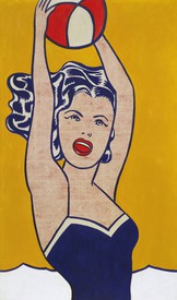 Roy Lichtenstein, Girl with Ball, 1961, oil on canvas, 60 ¼ × 36 ¼ inches (153 × 91.9 cm), The Museum of Modern Art, New York; Gift of Philip Johnson. Artwork © Estate of Roy Lichtenstein. Photo: © The Museum of Modern Art/Licensed by SCALA/Art Resource, New York