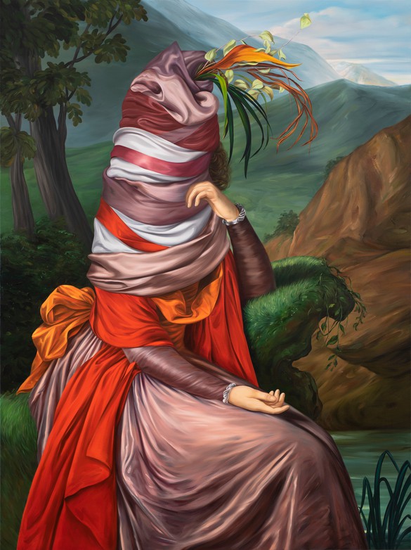 Ewa Juszkiewicz, Untitled (after Elisabeth Vigée Le Brun), 2020, oil on canvas, 63 × 47 ¼ inches (160 × 120 cm)