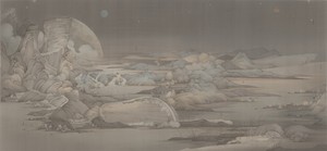 <p>Hao Liang, <em>Eight Views of Xiaoxiang—Relics</em>, 2015–16, ink on silk, 72 ½ × 152 ⅜ inches (184 × 387 cm) © Hao Liang. Photo: courtesy UCCA Center for Contemporary Art</p>