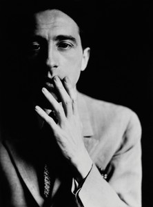 Black and white portrait of Jean Cocteau
