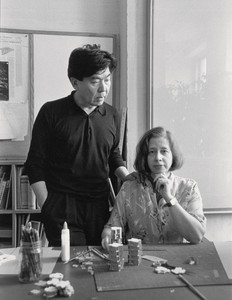 <p>Dimitris Yeros, <em>Portrait of Arakawa and Madeline Gins, Office 124 West Houston Street, NYC</em>, 2000 © Dimitris Yeros</p>