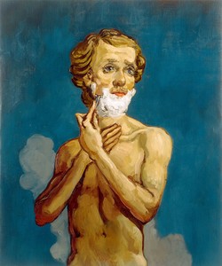 <p>John Currin, <em>The</em> <em>Shaving Man</em>, 1993, oil on canvas, 36 × 30 inches (91.4 × 76.2 cm), Private collection. Photo: courtesy Andrea Rosen</p>