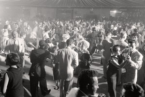 <p>Couples dancing the mambo at the Palladium Ballroom, New York, 1954</p>