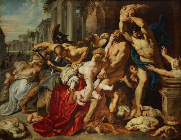 Peter Paul Rubens, The Massacre of the Innocents, c. 1610, oil on panel, 55 ⅞ × 72 inches (142 × 183 cm), The Thomson Collection at the Art Gallery of Ontario, Toronto, 2014