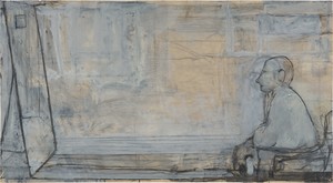 Richard Diebenkorn, Untitled, c. 1970–88, gouache and charcoal on joined paper, 14 × 25 ½ inches (35.6 × 64.8 cm) © 2025 Richard Diebenkorn Foundation/Artists Rights Society (ARS), New York