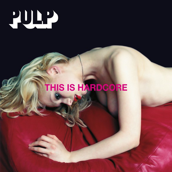 The album cover for This Is Hardcore, 1998. Art direction by John Currin and Peter Saville; photography by Horst Diekgerdes; design by Howard Wakefield and Paul Hetherington; cover model: Ksenia; casting by Sascha Behrendt; styling by Camille Bidault-Waddington