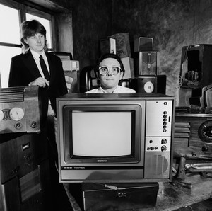 <p>Geoff Downes and Trevor Horn from the Buggles, London, 1979. Photo: Fin Costello/Redferns/Getty Images</p>