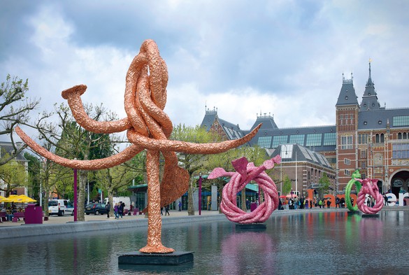 Installation view, John Chamberlain, Artzuid, Amsterdam, May 22–September 22, 2013. Photo by Gert-Jan van Rooij