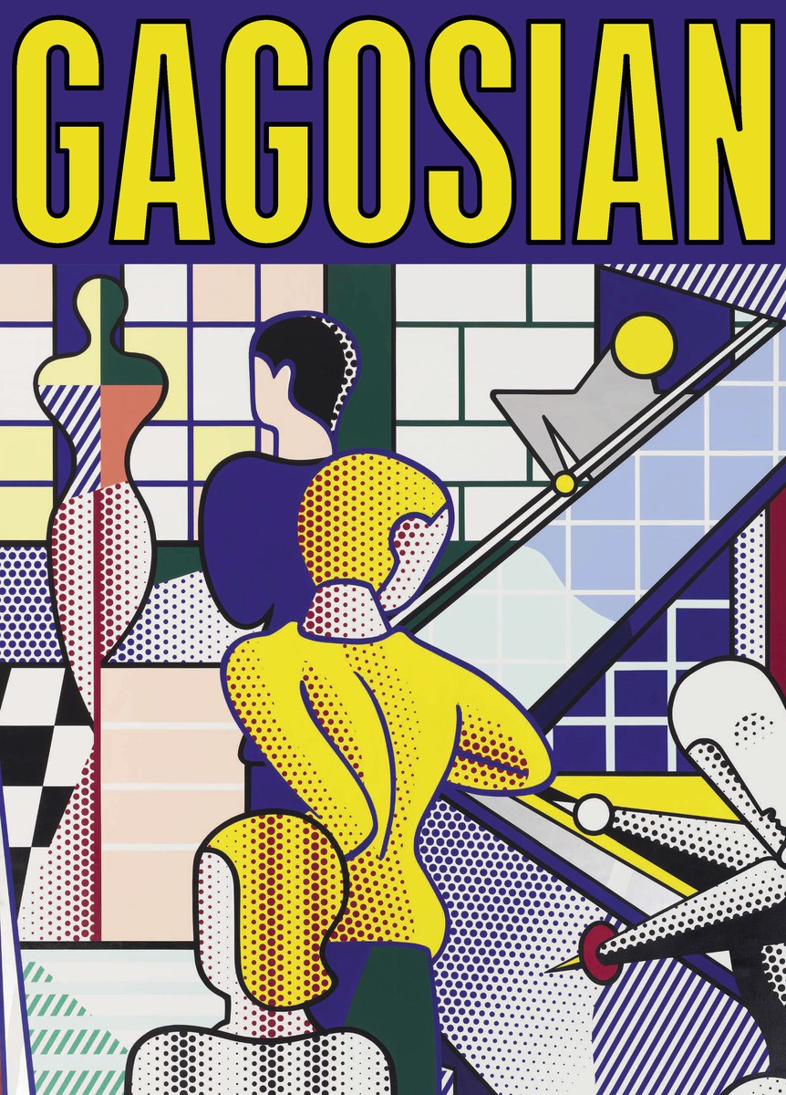 Detail from Roy Lichtenstein’s Bauhaus Stairway Mural&nbsp;(1989), on the cover of Gagosian Quarterly, Summer 2024