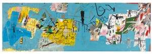 <p>Jean-Michel Basquiat, <em>Untitled (L.A. Painting)</em>, 1982, acrylic, oilstick, Xerox copies, collage, marker, and spray paint on canvas, 67 × 205 inches (170.2 × 520.7 cm) © The Estate of Jean-Michel Basquiat. Licensed by Artestar, New York. Photo by Rob McKeever</p>