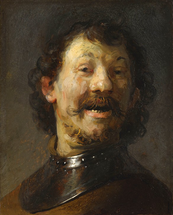 Rembrandt van Rijn, The Laughing Man, c. 1629–30, oil on copper, 6 × 4 ⅞ inches (15.3 × 12.2 cm), Mauritshuis, The Hague, Netherlands