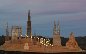 <p>Chris Burden, model for the installation <em>Xanadu</em> as proposed to the Los Angeles County Museum of Art, 2008. Photo: Joel Searles</p>