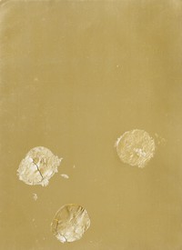 Yves Klein, detail of Triptyque de Krefeld, 1961, gold leaf on cardboard, 12 ⅝ × 9 inches (32 x 23 cm).