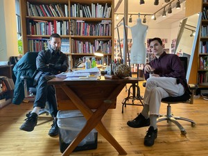 <p>Jack McCollough and Lazaro Hernandez in their New York studio, 2019. Photo: Derek Blasberg</p>