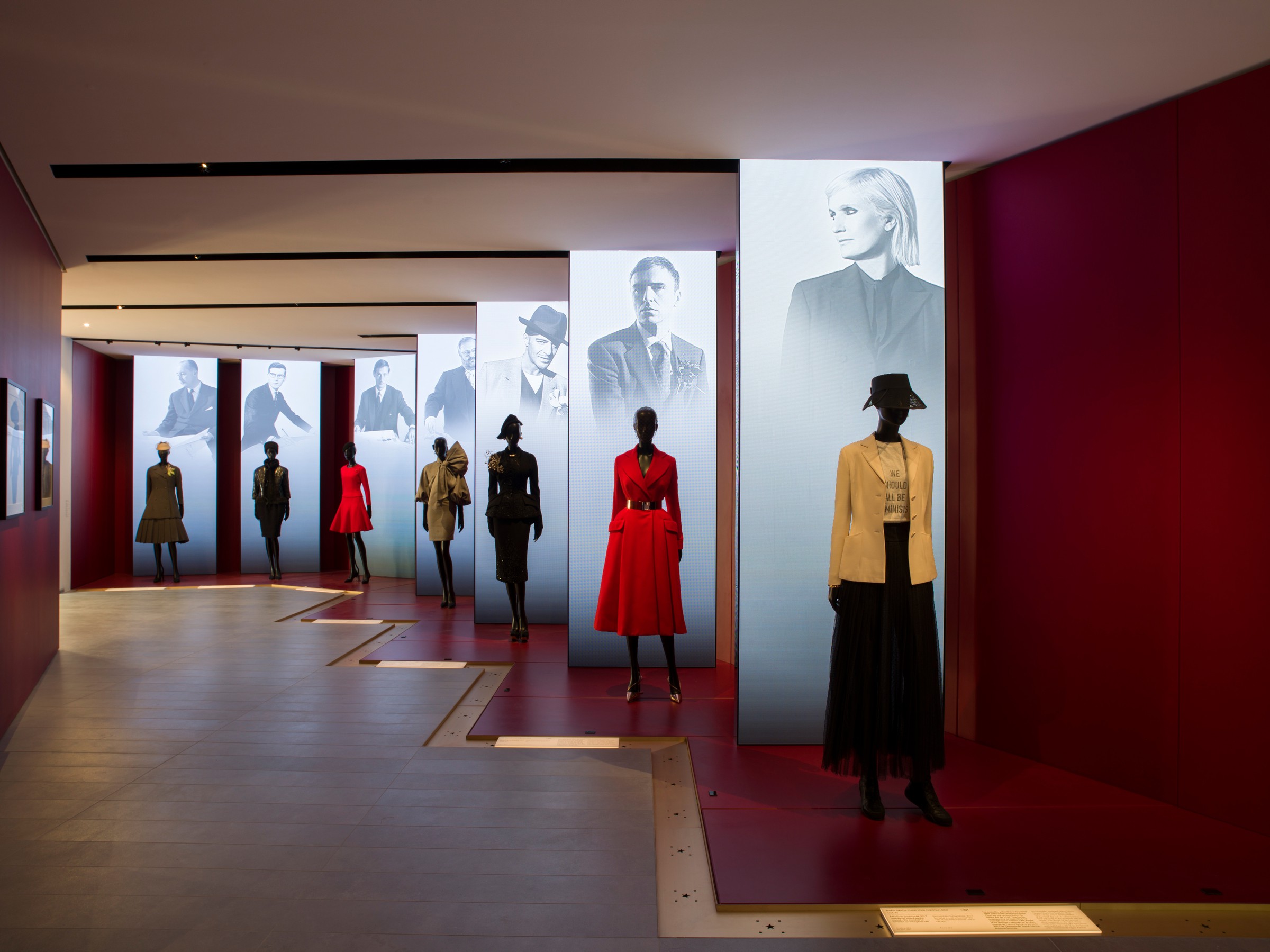 La Galerie Dior 30 Montaigne opens its doors and displays the creations of  fashion designer Christian Dior and his six successors