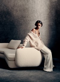 Image of model and Poliform couch. Photo: Paolo Roversi