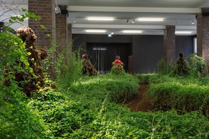 Installation view, Precious Okoyomon: Earthseed, Museum für Moderne Kunst, Frankfurt am Main, Germany, August 22–November 1, 2020. Photo: Axel Schneider, courtesy the artist and Museum für Moderne Kunst, Frankfurt am Main, Germany