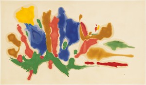 <p>Helen Frankenthaler, <em>Cool Summer</em>, 1962, oil on canvas, 69 ¾ × 120 inches (177.2 × 304.8 cm), Collection Helen Frankenthaler Foundation</p>