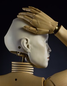Elizabeth King, Pupil, 1987–90, porcelain, glass eyes, carved wood (Swiss pear), and brass, one-half life size, all joints movable, Hirshhorn Museum and Sculpture Garden, Washington, DC © Elizabeth King. Photo: Katherine Wetzel