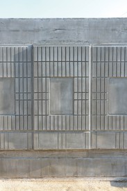 Rachel Whiteread, Kunisaki House, 2021–22, concrete, 102 ½ × 305 ⅛ × 191 ⅜ inches (260 × 775 × 486 cm)