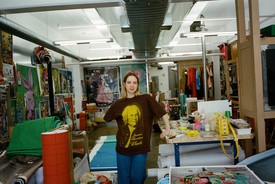 Sara Cwynar in her studio