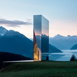 Neil Leach, Monolith, 2023, digital image generated using Midjourney v 5.2