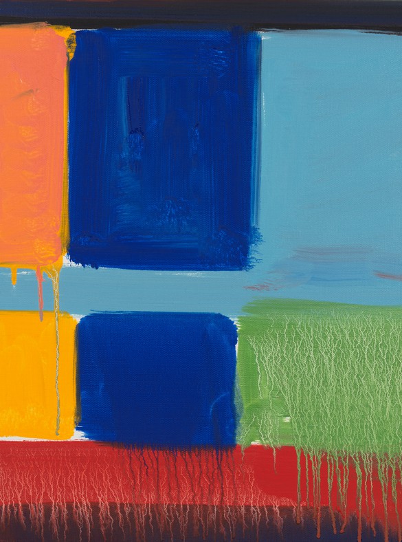 Stanley Whitney, Roma 20, 2020 (detail), oil on linen, 24 × 24 inches (61 × 61 cm)