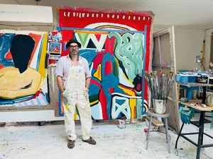 <p>Spencer Sweeney in his studio, New York, 2024</p>