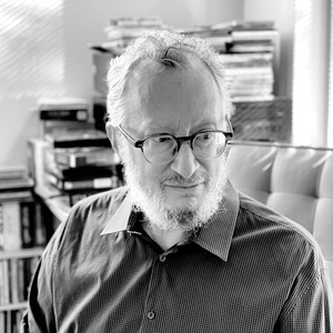 Black-and-white portrait of Barry Schwabsky