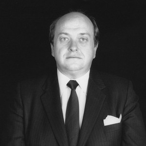 Black-and-white portrait of Michael Ward Stout