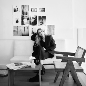 Black-and-white portrait of Gaia Repossi