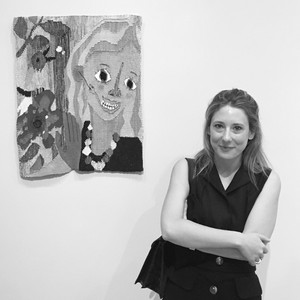 Black-and-white portrait of Ariella Wolens