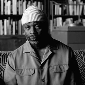Black-and-white portrait of Theaster Gates