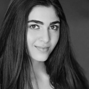 Black-and-white portrait of Lara Mashayekh