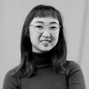 Black-and-white portrait of Bobbie Sheng