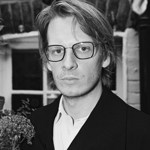 Black and white portrait of Andrew Durbin