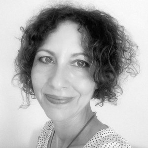 Black-and-white portrait of Tiziana Terranova