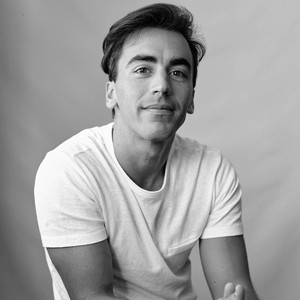 Black and white portrait of Fernando Garcia