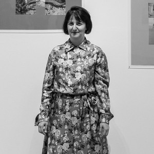 Black-and-white portrait of Aikaterini Gegisian