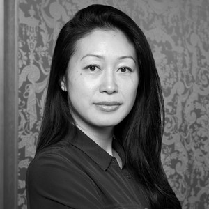 Black and white portrait of Aimee Ng